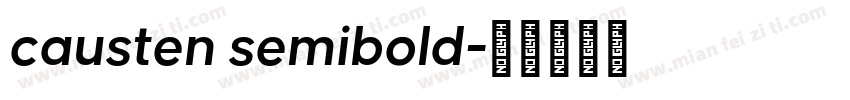 causten semibold字体转换